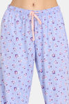Rosaline Bloom Fest Knit Cotton Pyjama Set - Chambray Blue — thumbnail 6